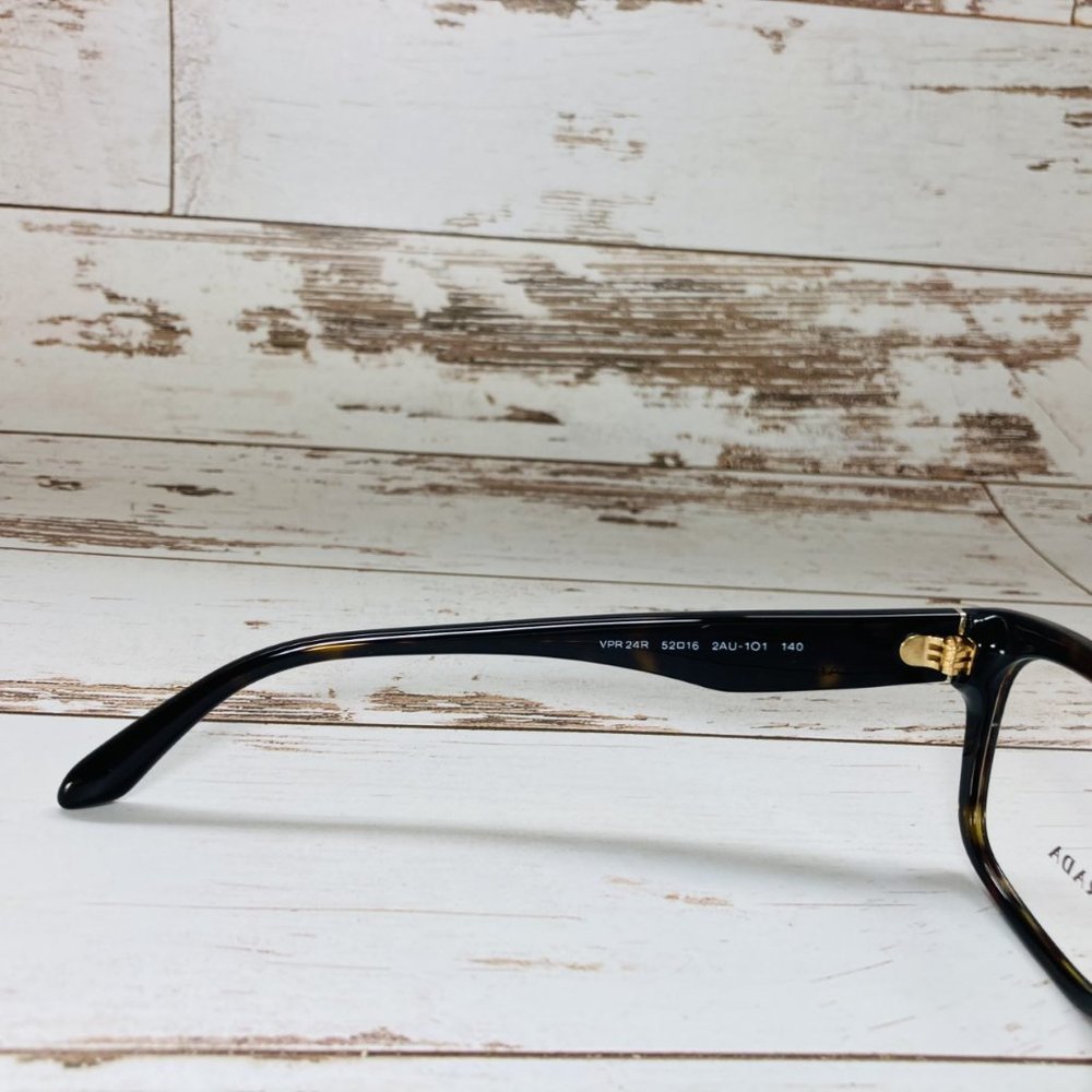 Prada Square Brown Havana Gold Eyeglasses Glasses Frames NWOT - Picture 5 of 12